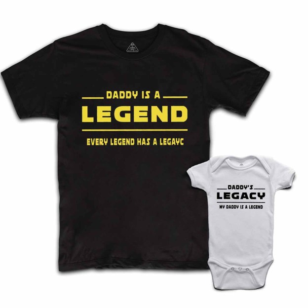 Personalized Daddy Is A Legend Dad&Me Matching Shirts 