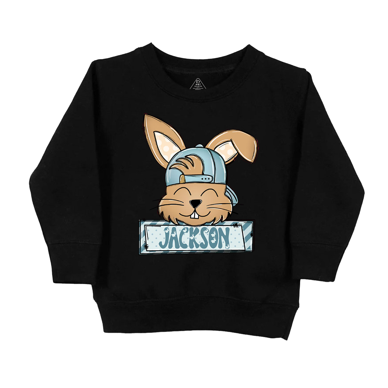 Personalized Bunny Boy’s Name Kid's Sweatshirt