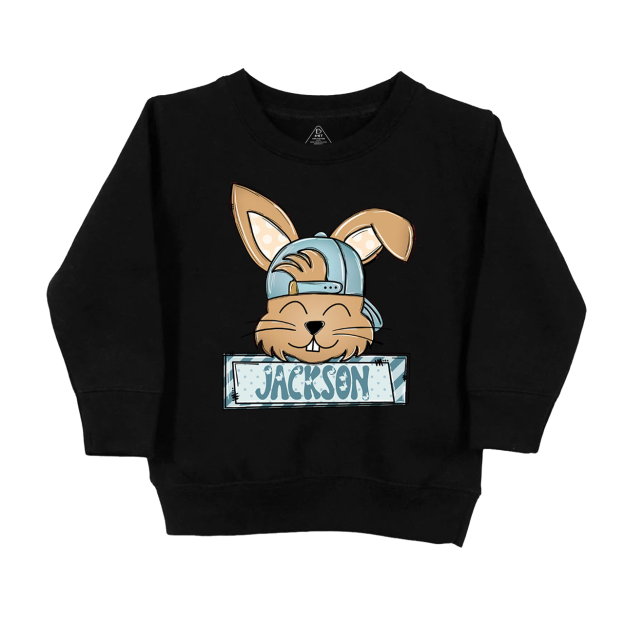 Personalized Bunny Boy’s Name Kid's Sweatshirt