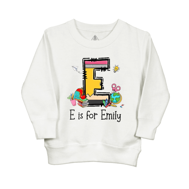 Personalized Name Pencil Kid's Sweatshirt