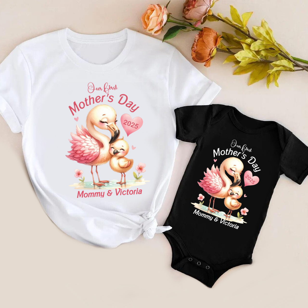 Personalized Our First Mother's Day Matching Tees