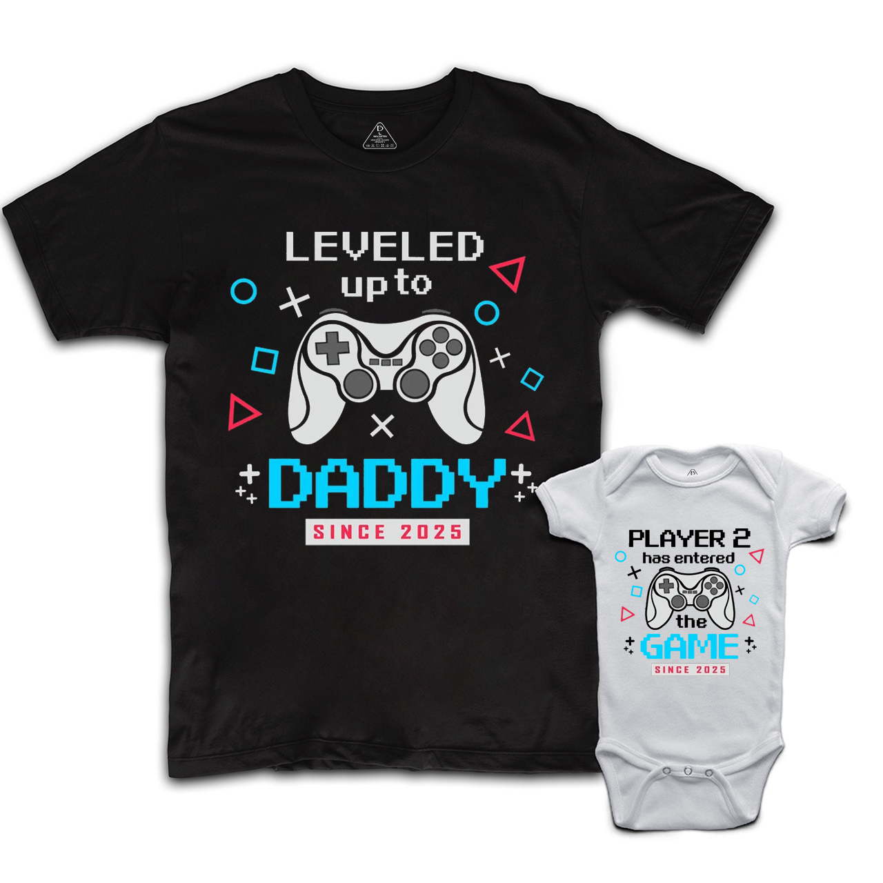 Leveled Up To Daddy Dad&Me Matching Shirts