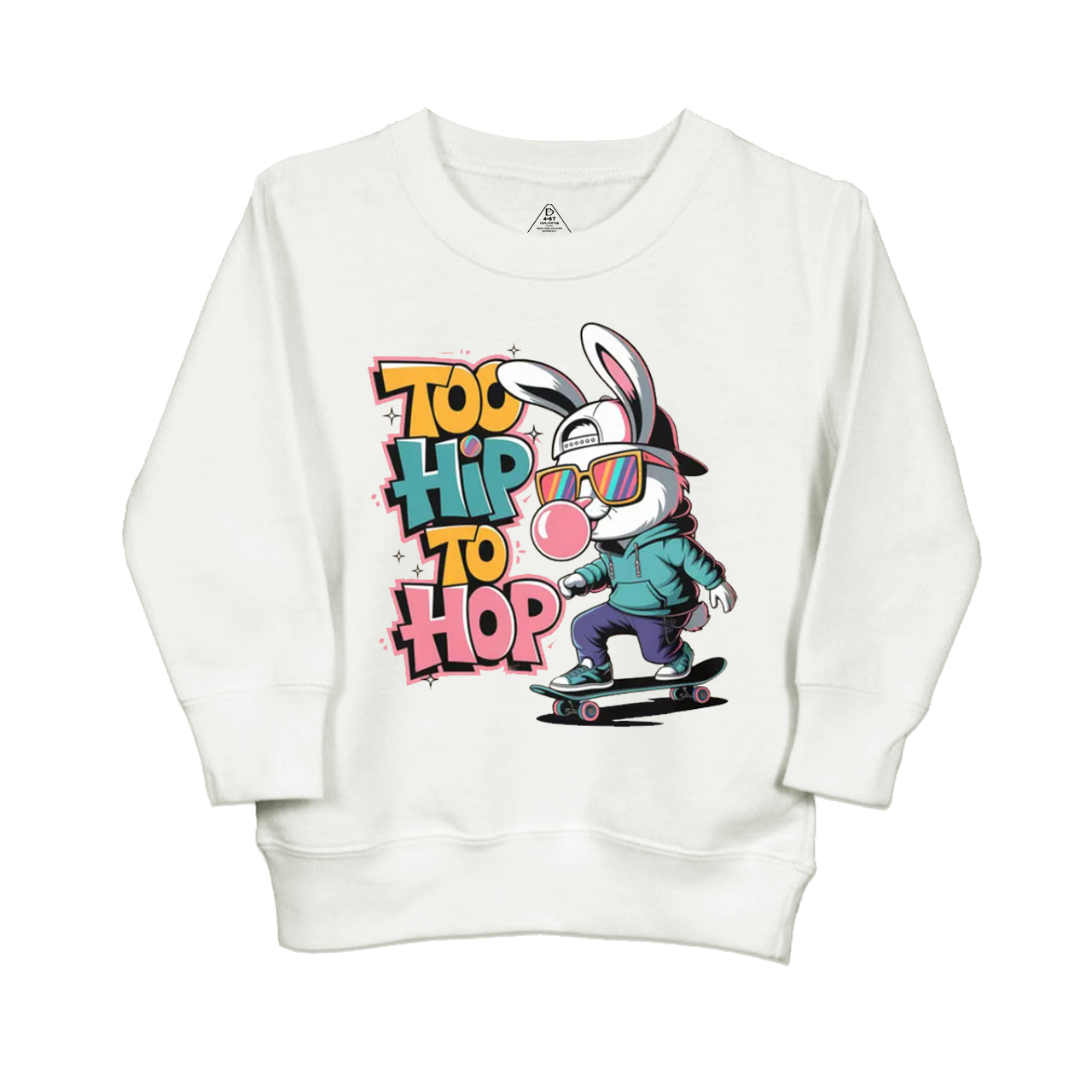 Skateboarding Bunny Kid's Sweatshirt