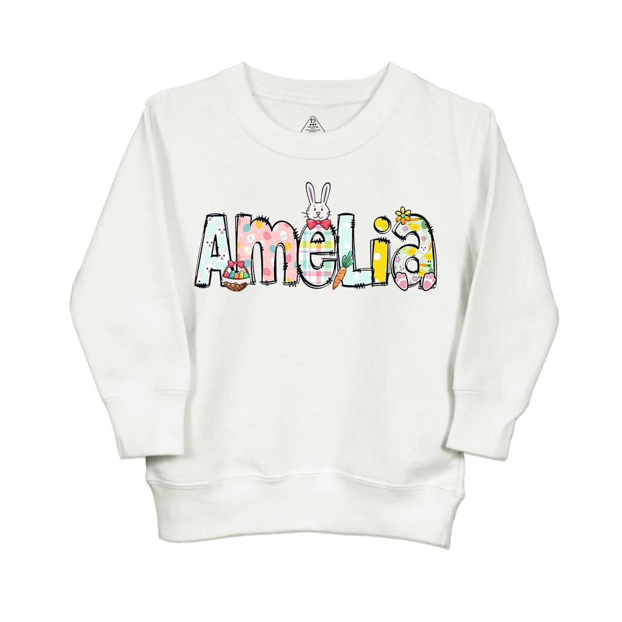 Personalized Easter Alphabet Name Kid's Sweatshirt
