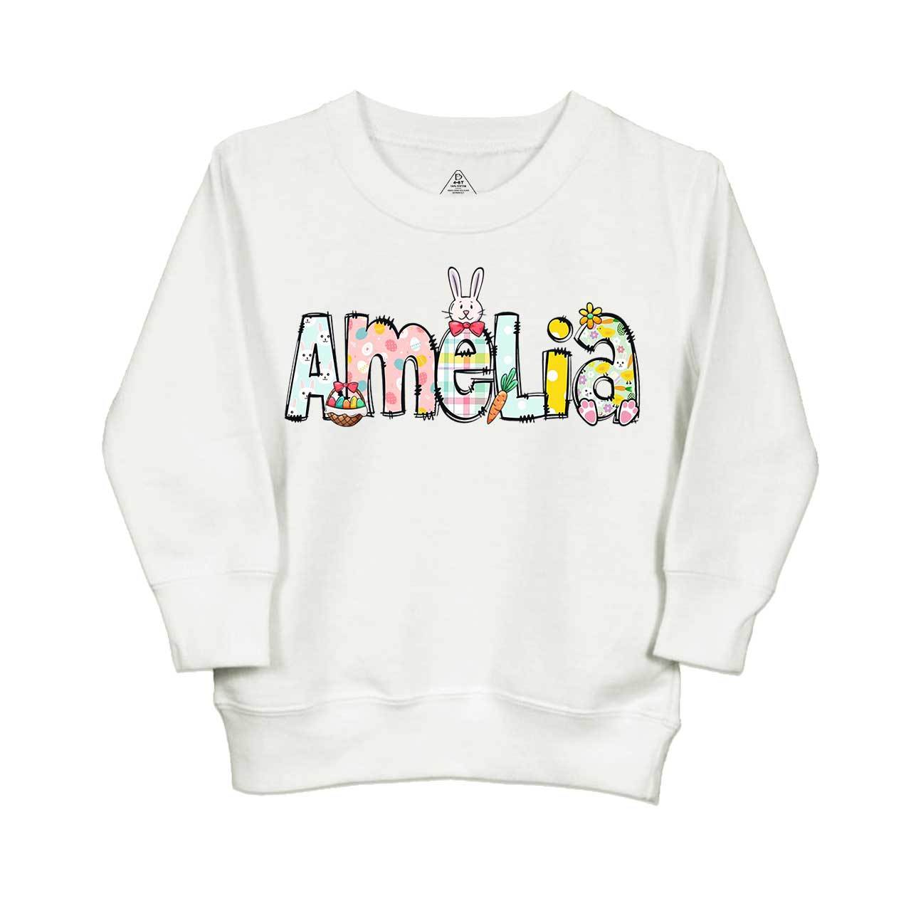 Personalized Easter Alphabet Name Kid's Sweatshirt