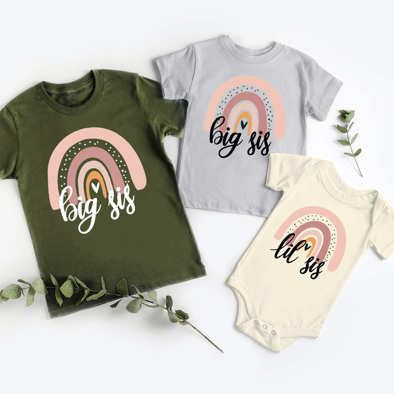 Big Sister Little Sister Matching Tees For Siblings