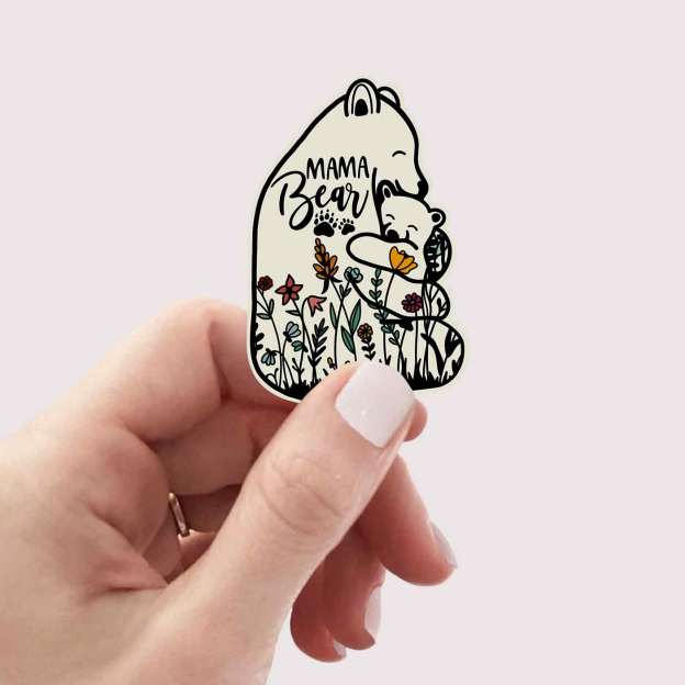 Mommy Bear Hug Gift Stickers