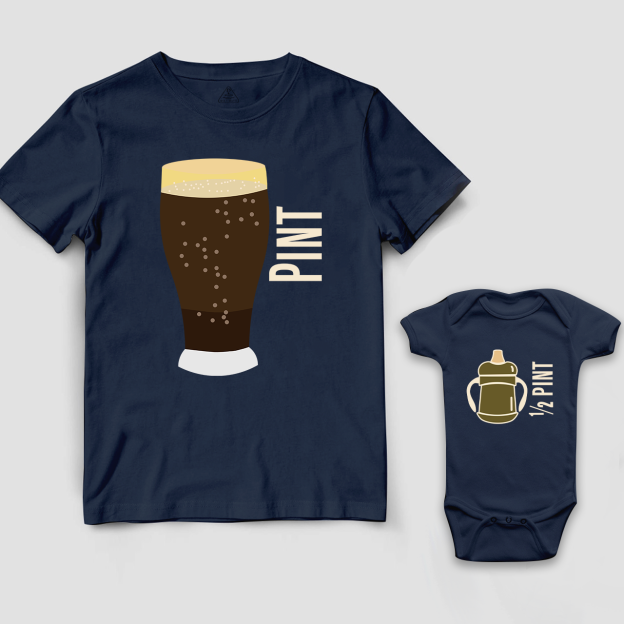 Pint Half Pint Matching Shirt For Daddy And Me