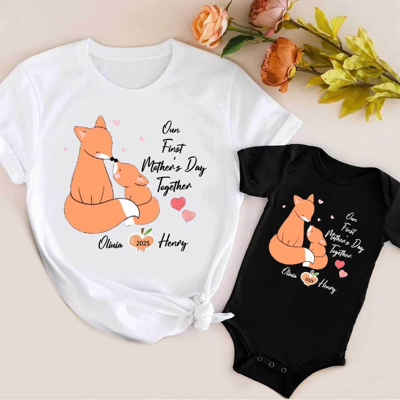 Squirrel First Mother's Day T-Shirts For Mom&Me