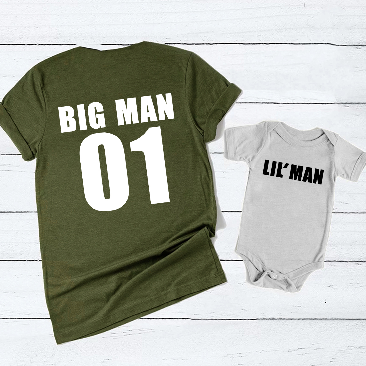 Big Man Lil' Man Dad&Me Matching Shirts