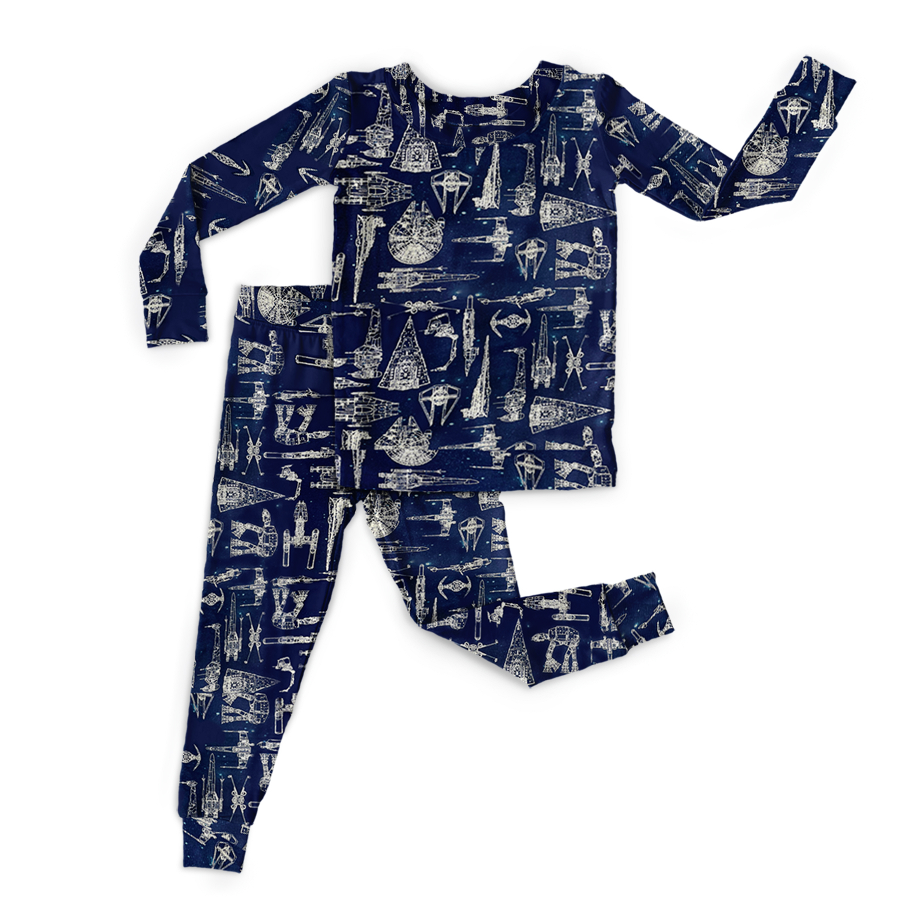 SW Ships Schematics Two-Piece Pajama Set For Kids