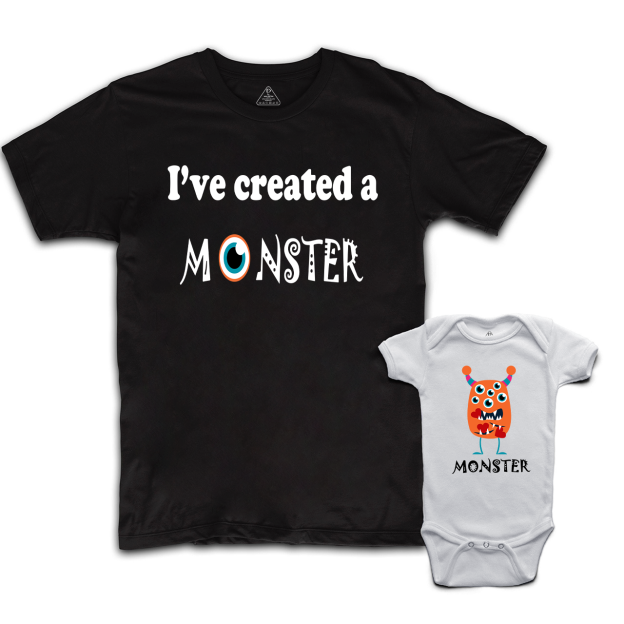 Created a Monster Matching Dad and me Shirt