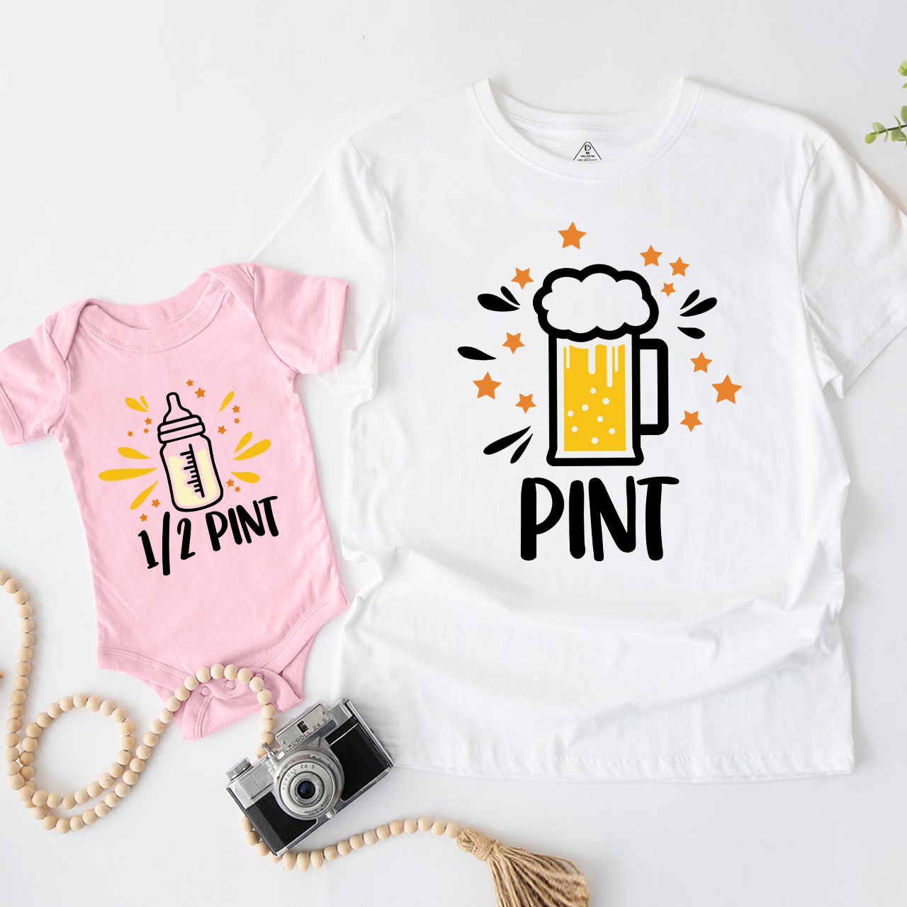 Pint Beer Matching Dad and me Gift Shirt