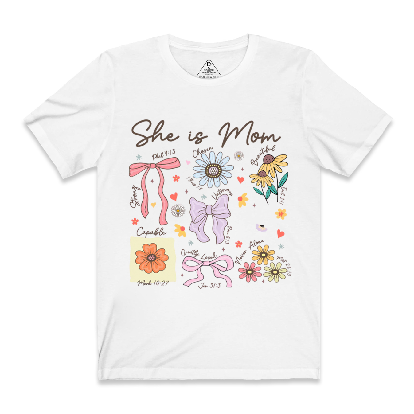 She is Mom Boho Floral T-Shirts