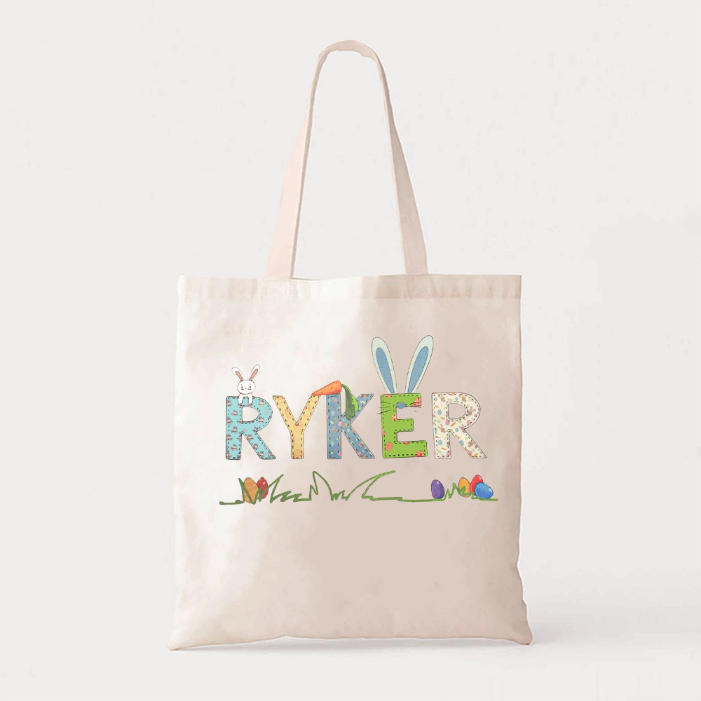 Personalized Name Easter Tote Bag