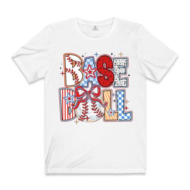 Brushstroke Baseball Mama T-Shirts