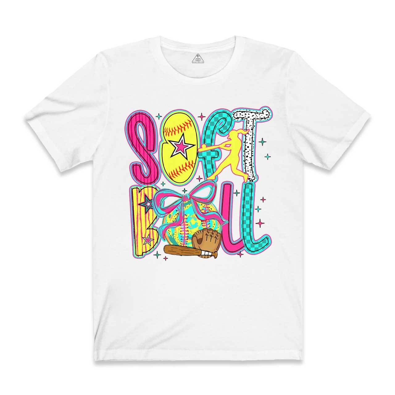 Softball Coquette Game Day Mama T-Shirts