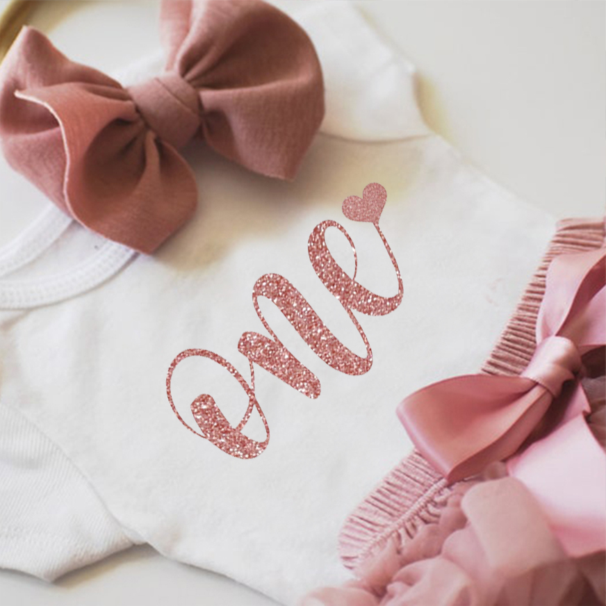 3 Pieces Personalized Baby Girl's Age Tutu Outfit Set