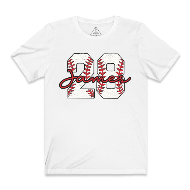 Personalized Baseball Number Mama T-Shirts