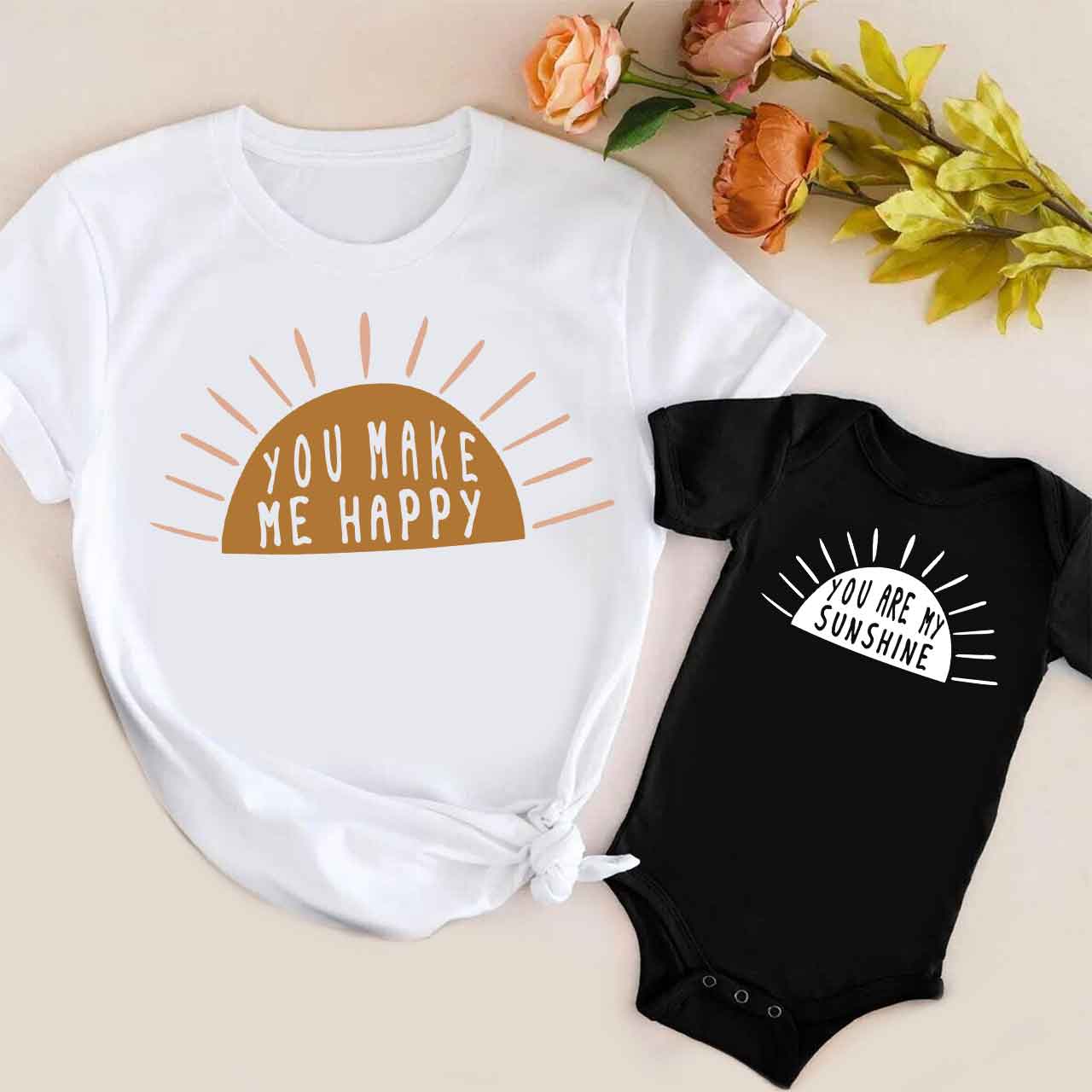 You Are My Sunshine T-Shirts For Mom&Me
