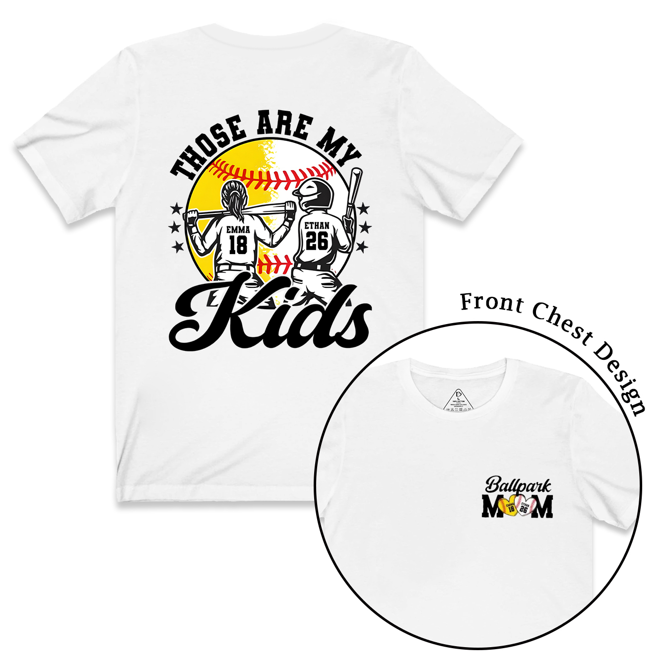 Those Are My Kids Baseball Mama T-Shirts