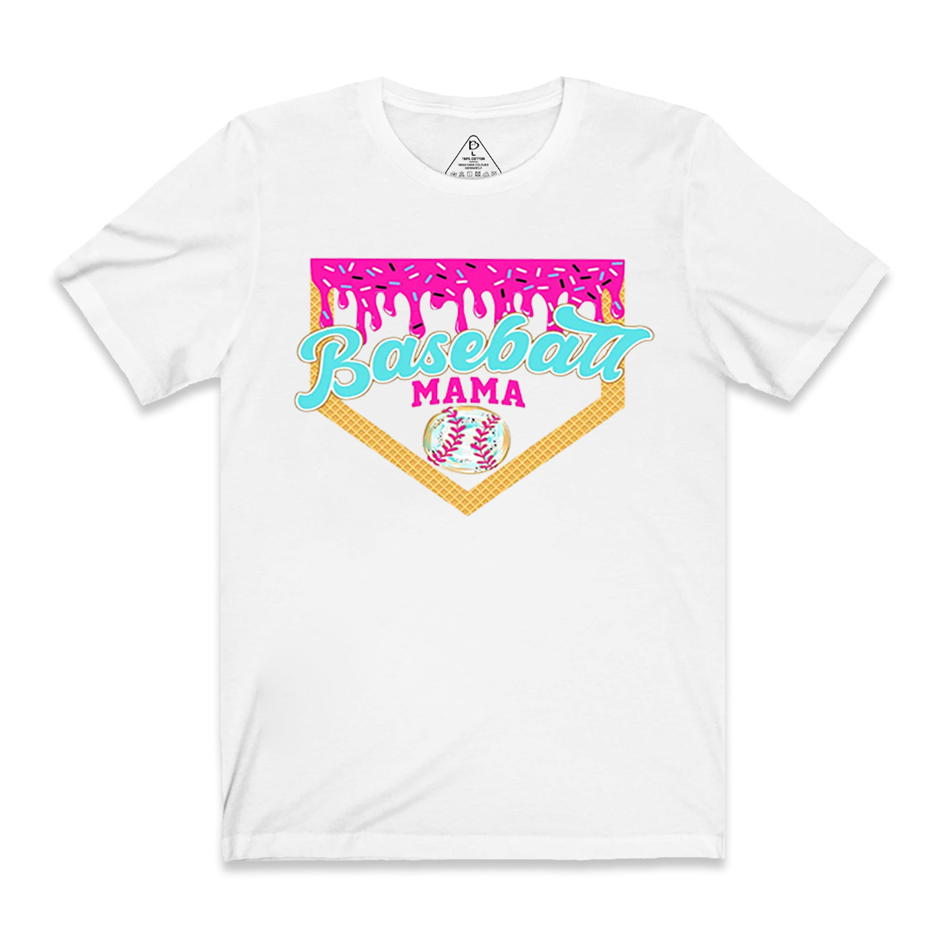Baseball Ice Cream Drip Mama T-Shirts