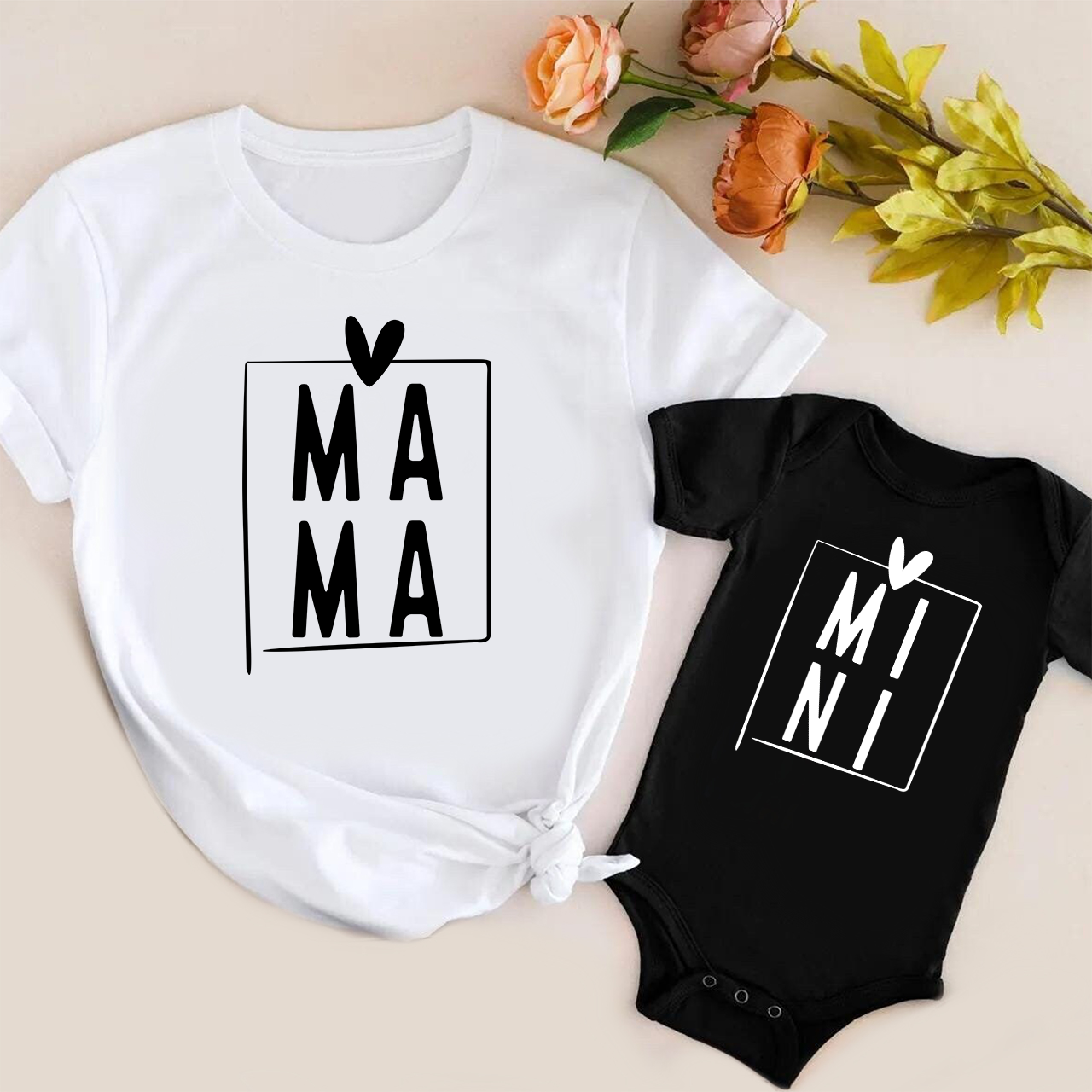 Square Hearts T-Shirts For Mom&Me