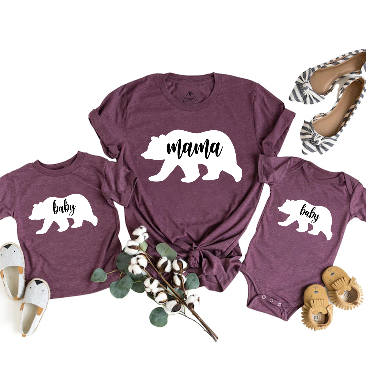 Papa Mama Baby Mom&Me Shirt