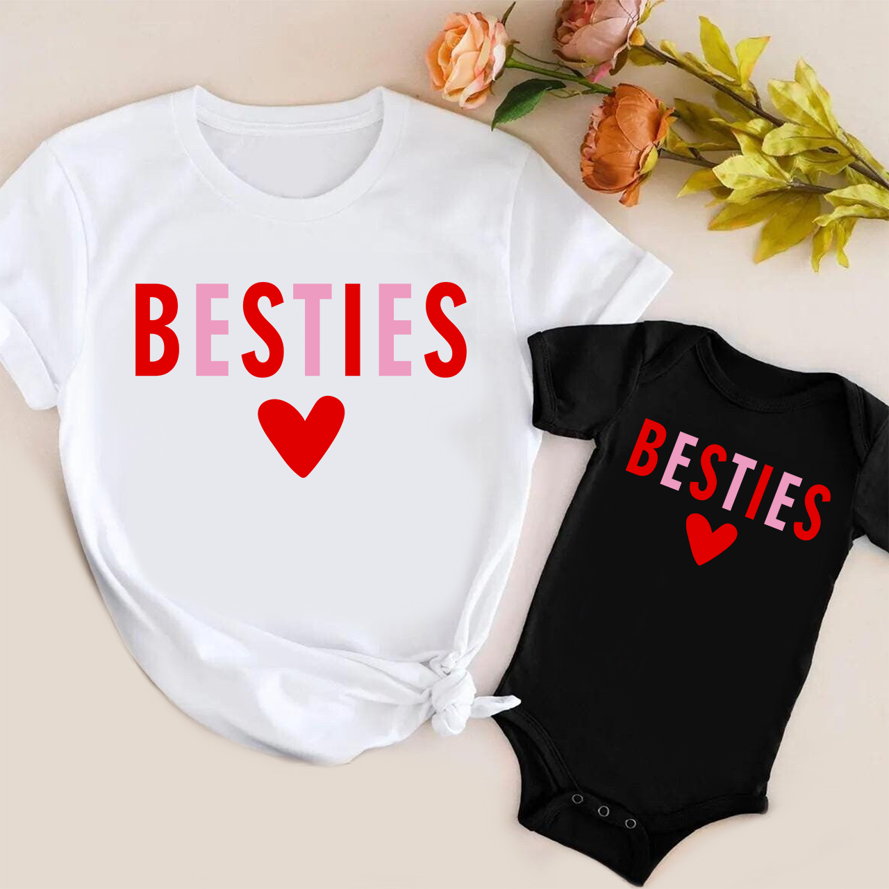 Pretty Besties Mommy And Me Matching Shirts