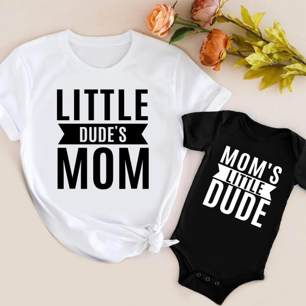 Little Dude's Mom T-Shirts For Mom&Me