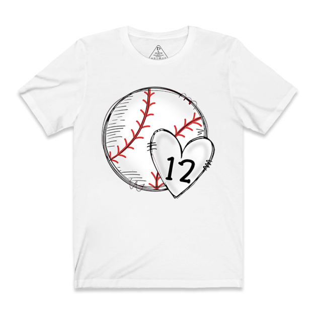 Personalized Baseball Love Number Mama T-Shirts