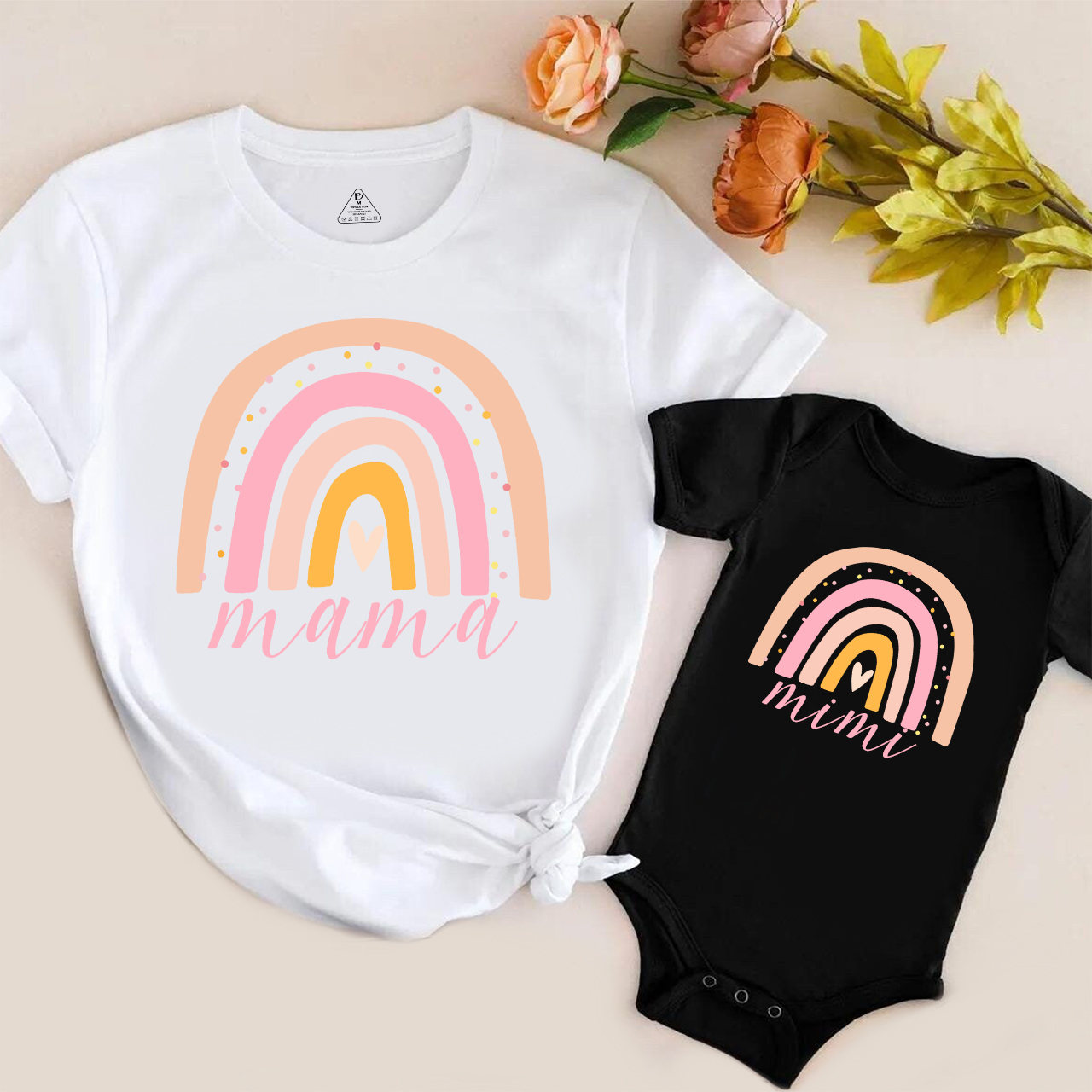 Rainbow Mama&Mini Matching Tees For Mom&Me