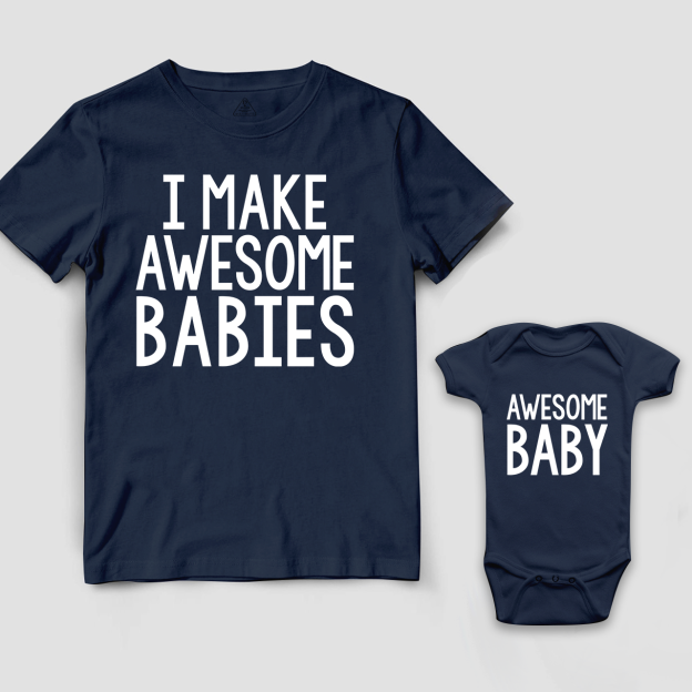 I Make Awesome kids Matching Dad& Me Shirts