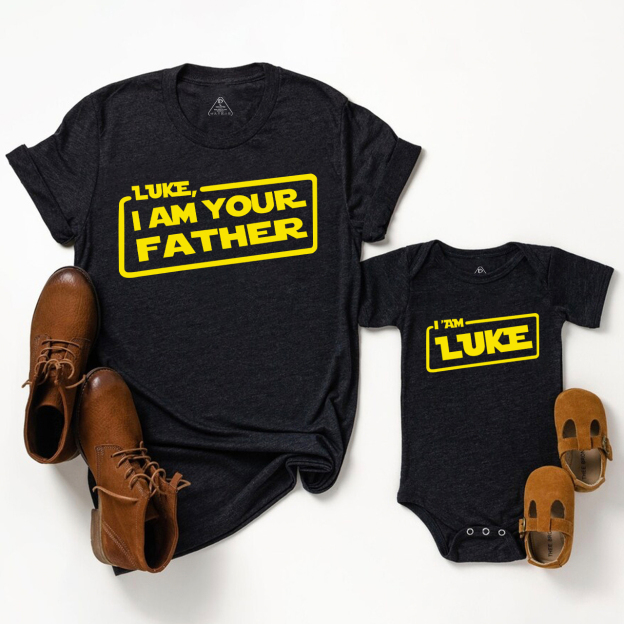 Personalized Name I Am Your Father Dad&Me Matching Shirts
