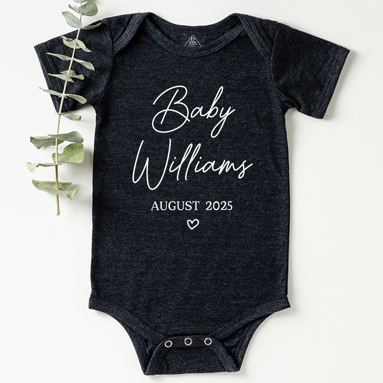 Customized Baby Name and Date of birth Bodysuit For Baby