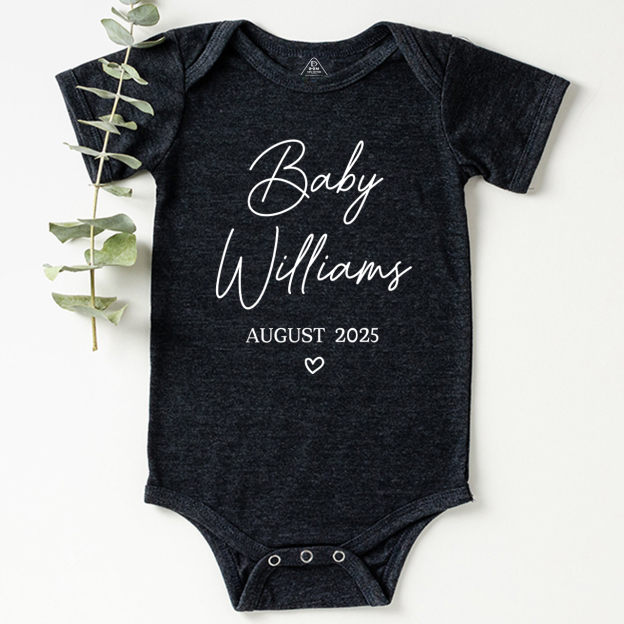 Customized Baby Name and Date of birth Bodysuit For Baby