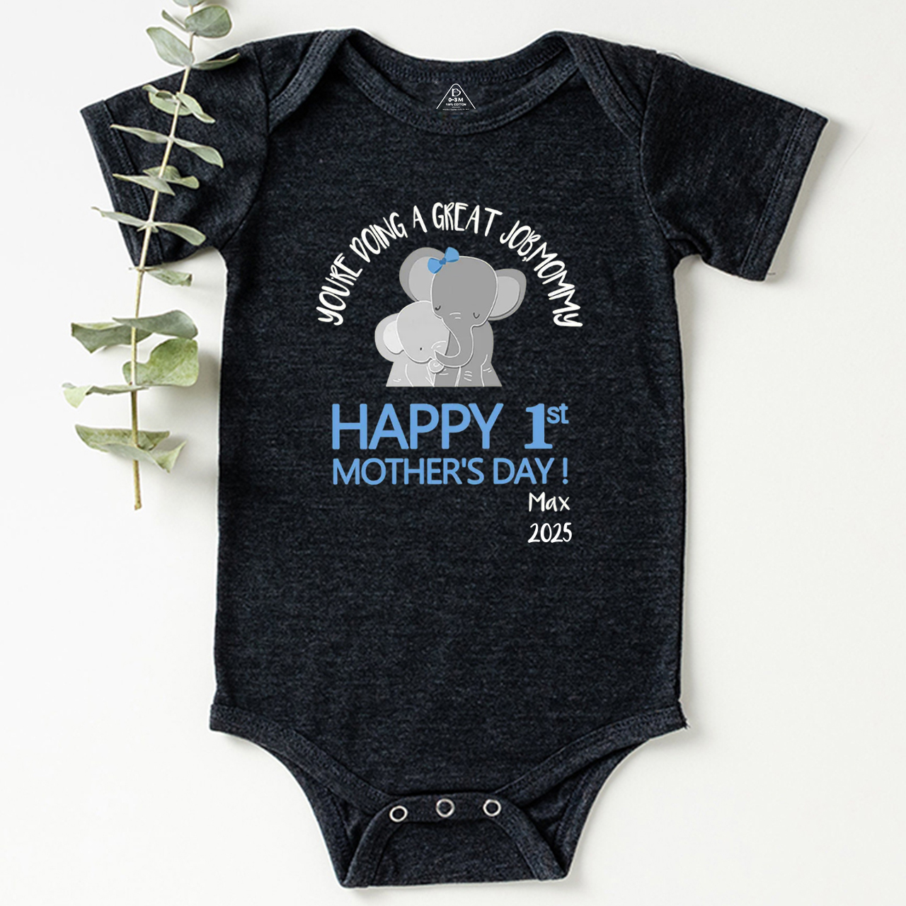 Happy 1st Mother's Day Bodysuit For Baby 
