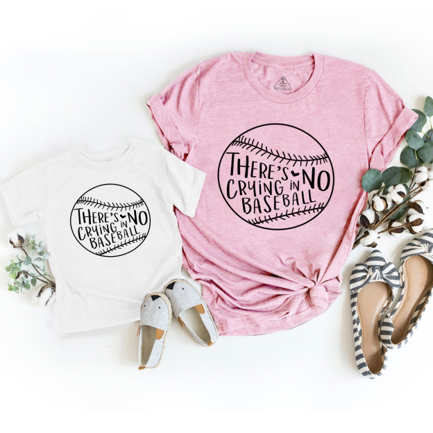 No Crying In Baseball Mom&Me Shirt