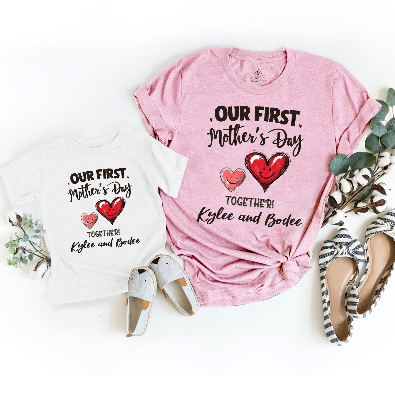Personalized Our First Mother's Day Mom&Me Matching Tees