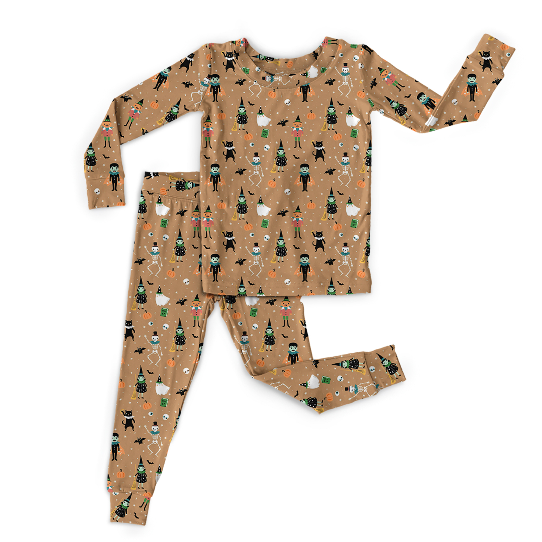 Vintage Halloween Two-Piece Pajama Set For Kids