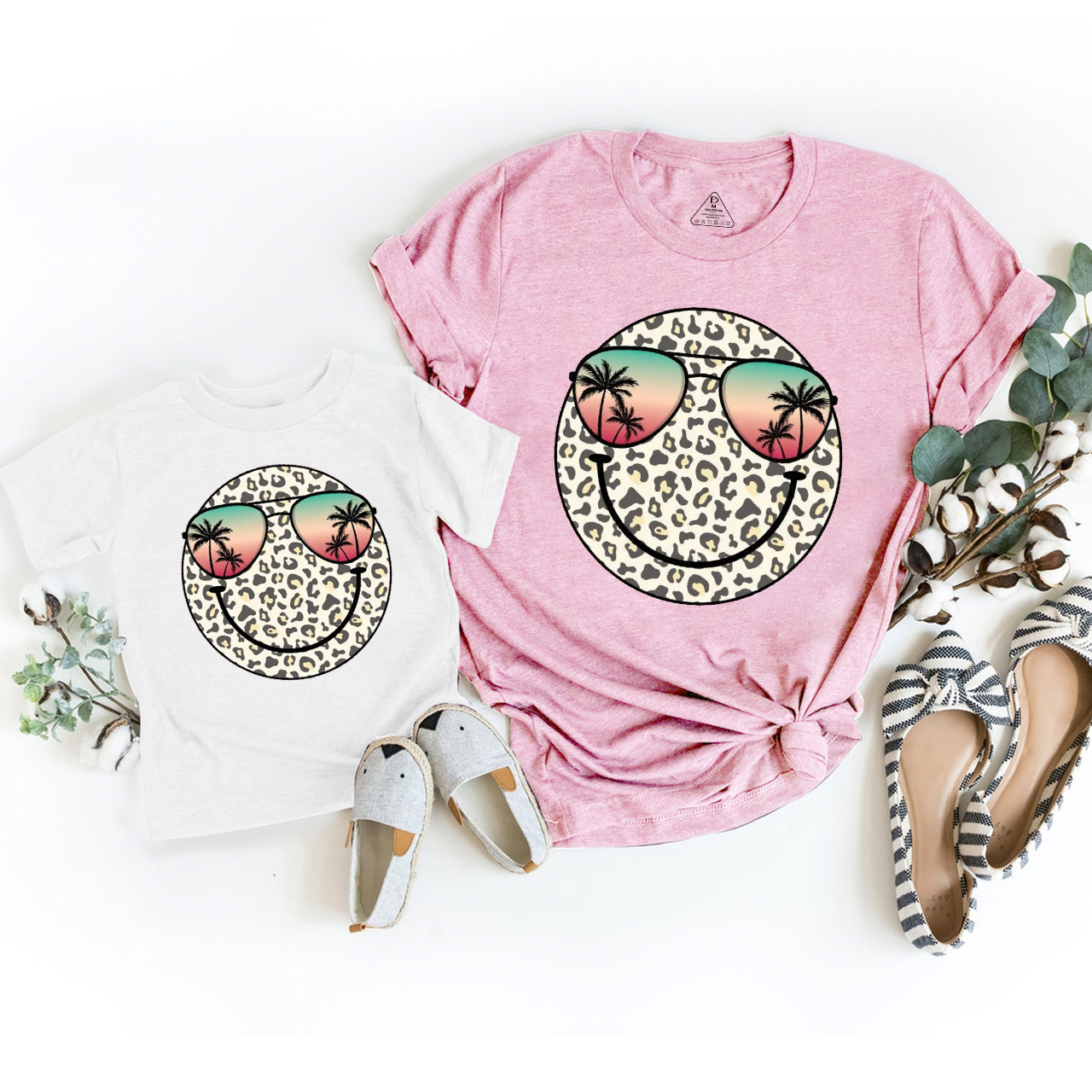 Smiley Face Beach Mom&Me Matching Tees