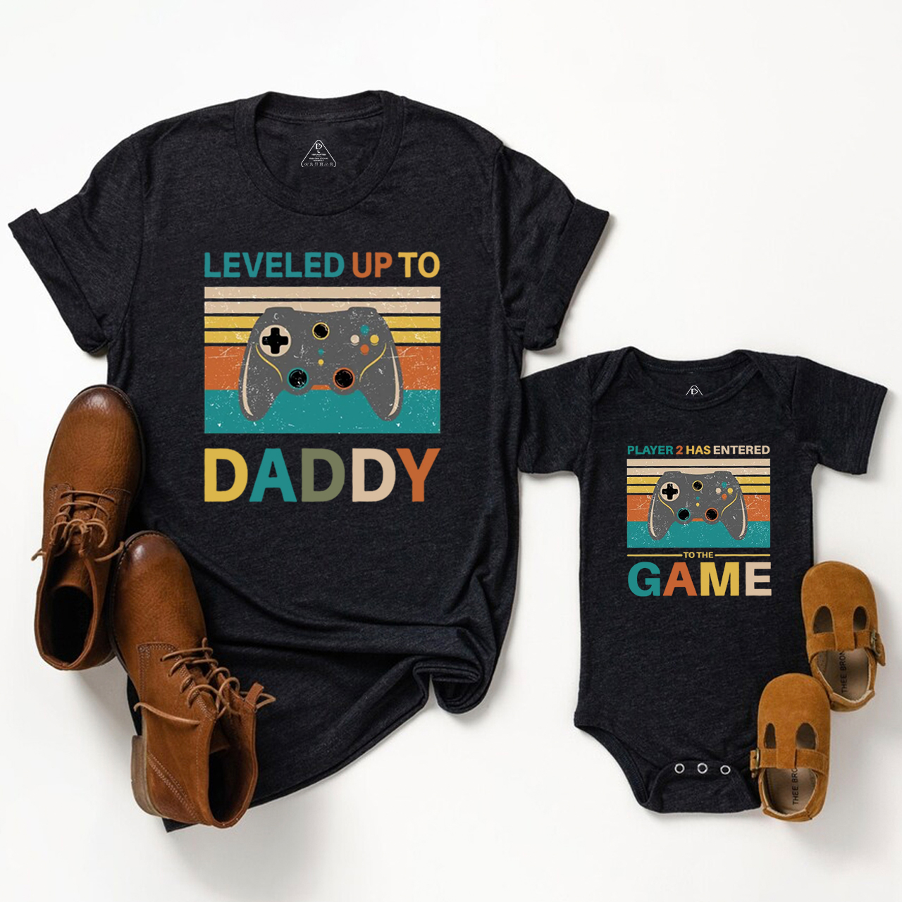 Leveled Up To Daddy Dad&Me Matching Shirts