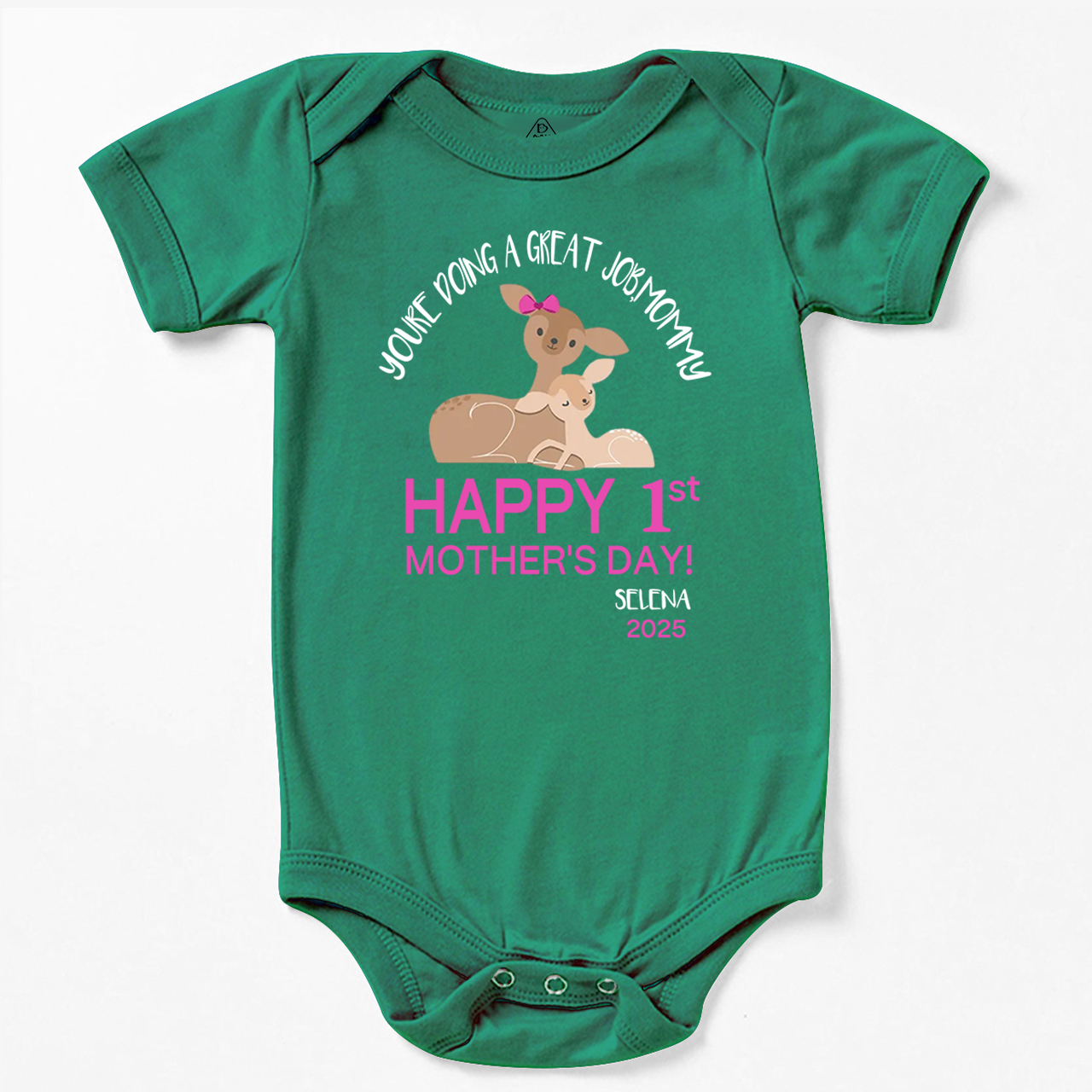 Happy 1st Mother's Day Deer Bodysuit For Baby