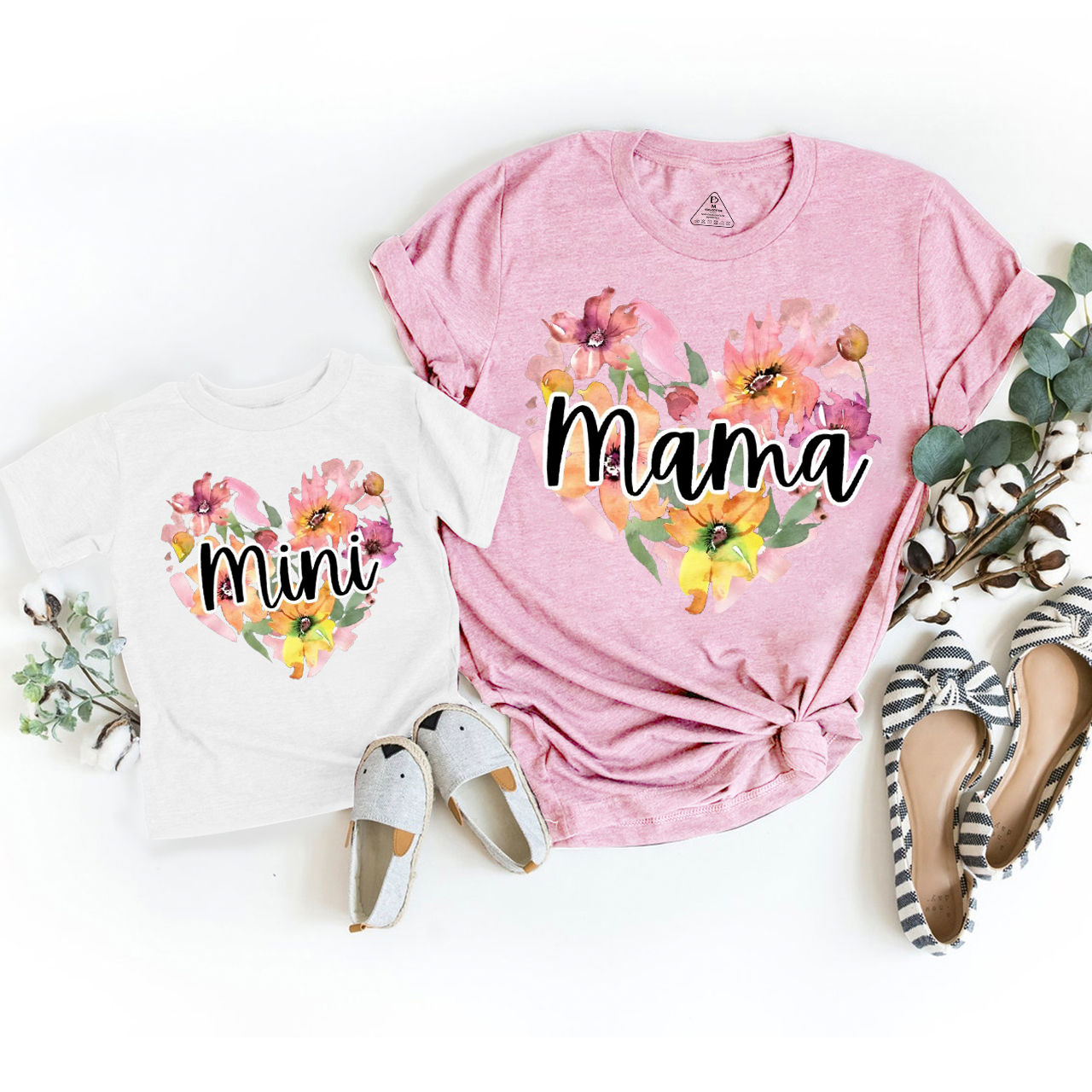 Floral Heart Mom&Me Matching Tees
