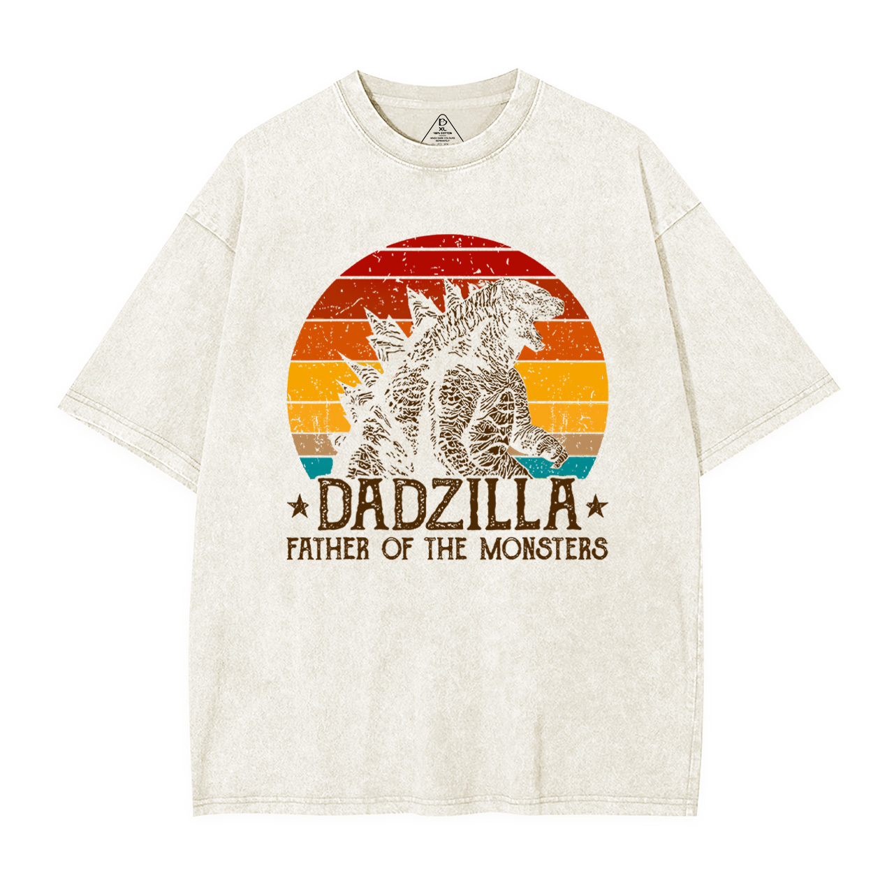 Dadzilla Father Of The Monsters Dad Washed T-Shirts