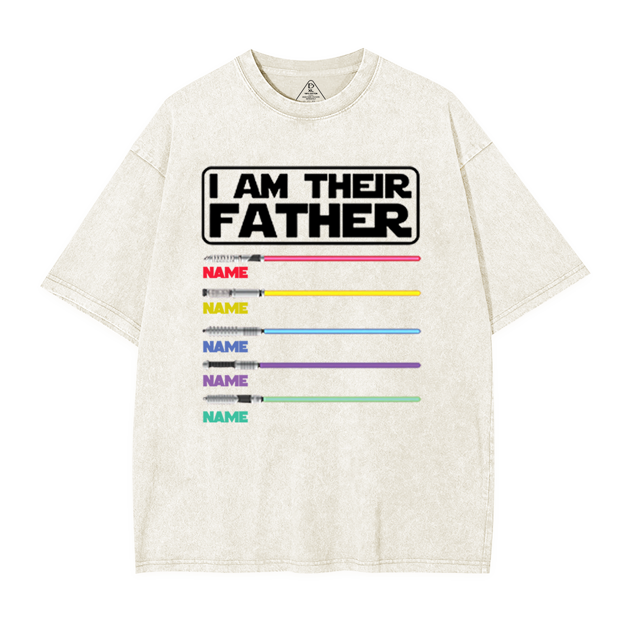 Personalized I Am Their Father Washed T-Shirts