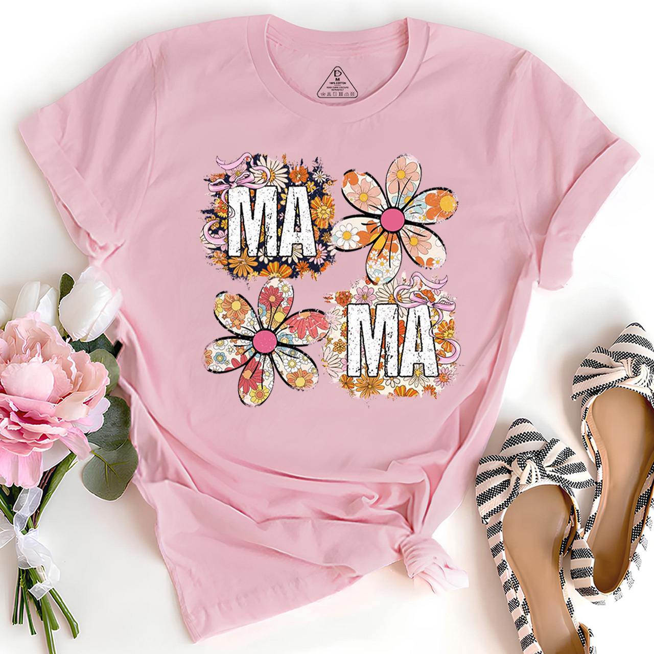 Retro Comfort Colors Floral Mama T-Shirts