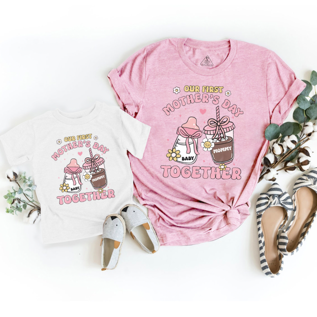 Personalized Our First Mothers Day Together Mom&Me Matching Tees