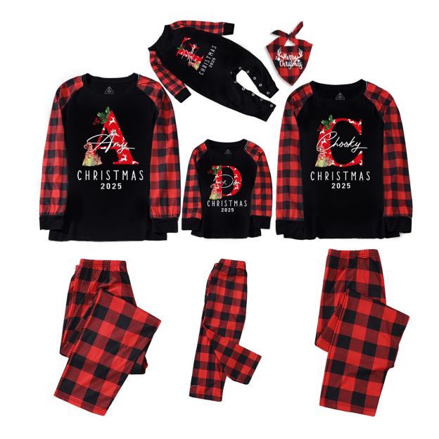 Personalized Monogrammed Family Christmas Gift Pajamas For Family Beepumpkin