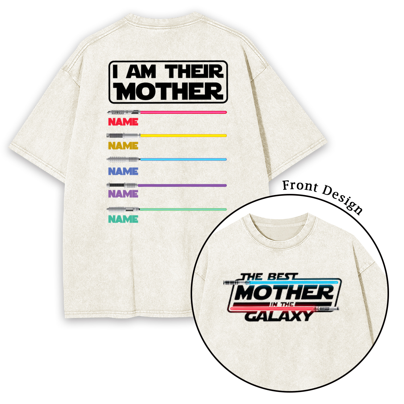 Personalized I Am Their Mother SW Washed T-Shirts